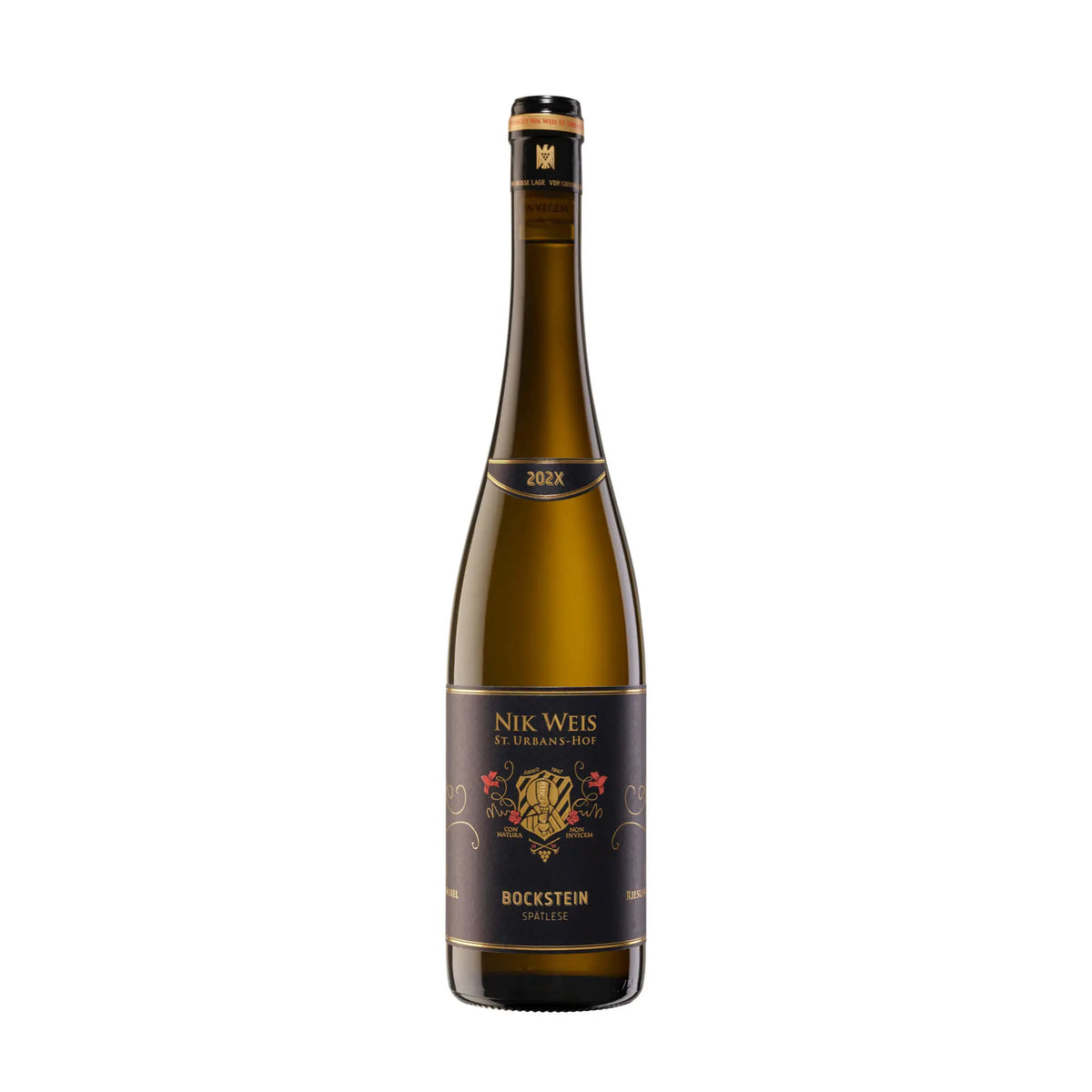 2019 Bockstein Spätlese vom Weingut Nik Weis St. Urbans-Hof, Weißwein aus der Region Mosel, Deutschland