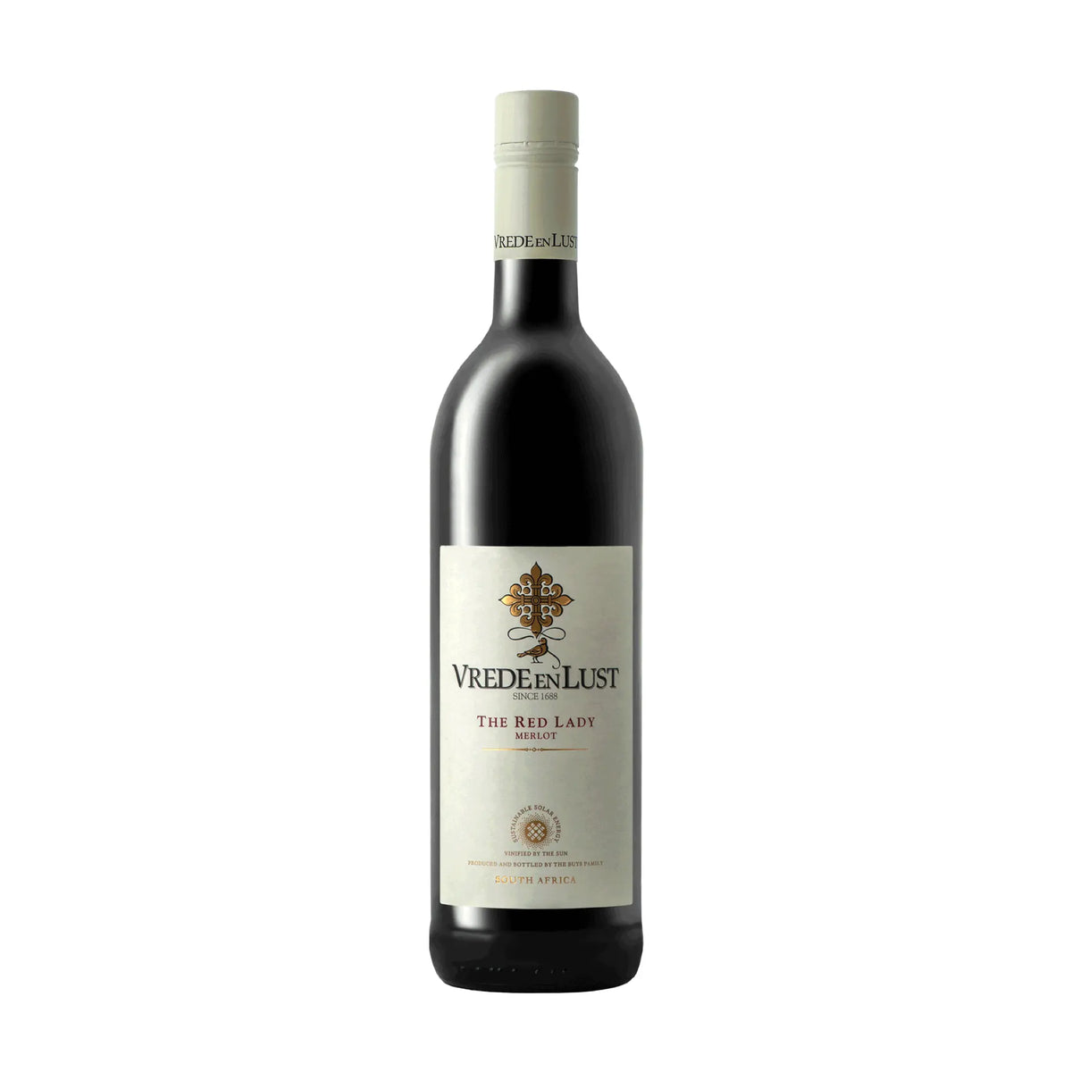 Vrede en Lust-Rotwein-Merlot-Südafrika-Western Cape-The Red Lady Merlot 2022-WINECOM