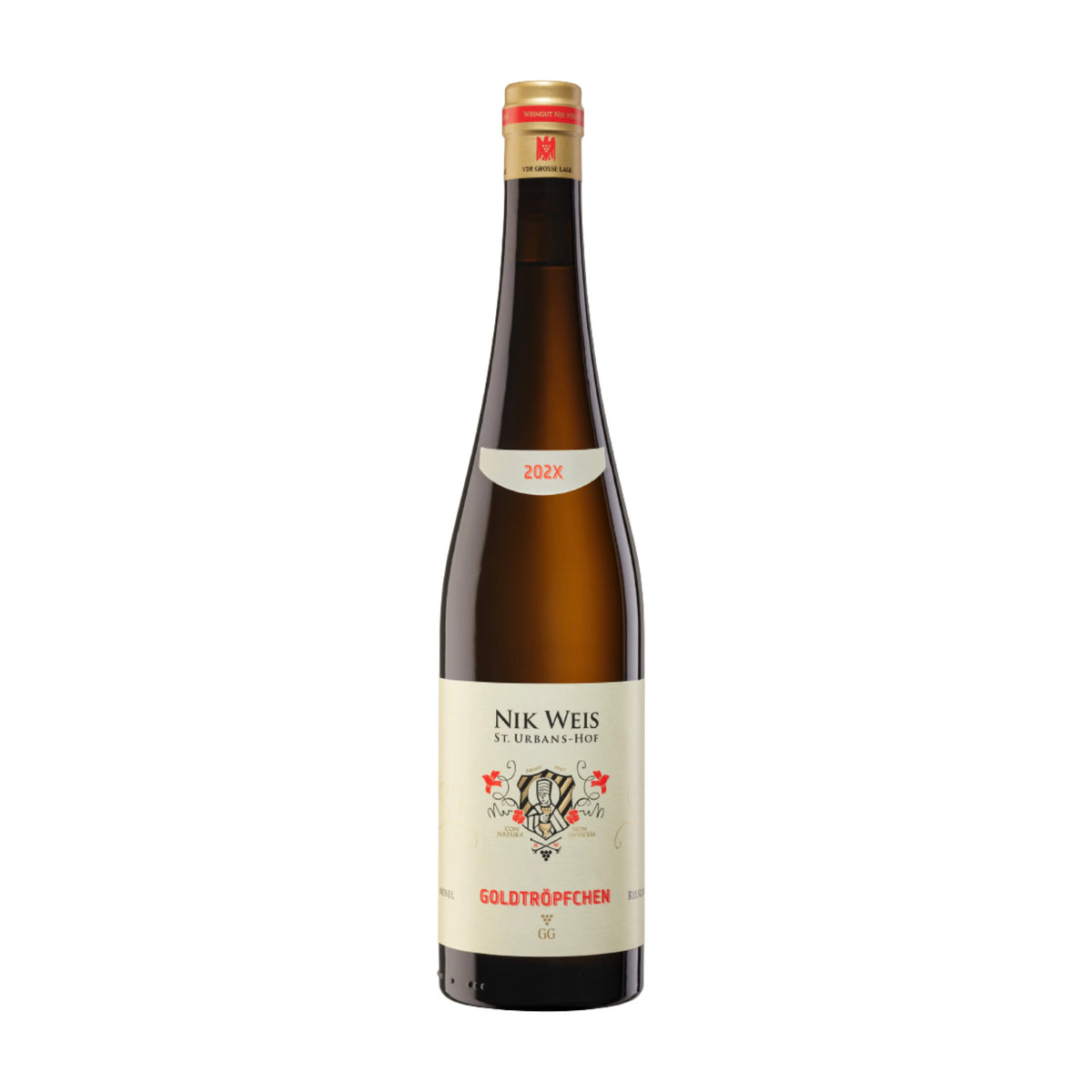 2021 Goldtröpfchen GG vom Weingut Nik Weis St. Urbans-Hof, Weißwein aus der Region Mosel, Deutschland