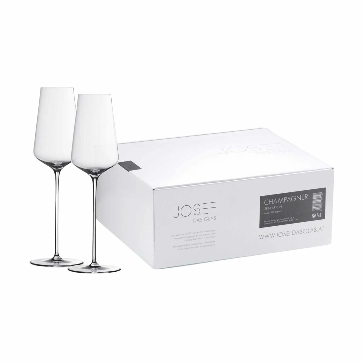 Gläser & Accessoires - JOSEF Champagnerglas im 2er Geschenkkarton, direkt vom Hersteller Josef Glas