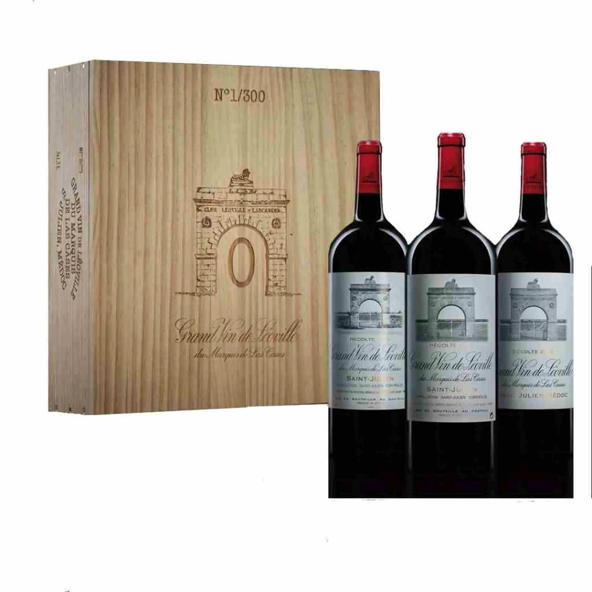 Chateau Leoville Las Cases-Rotwein-Cabernet Sauvignon, Merlot, Cabernet Franc, Petit Verdot-Leoville Las Cases 3er Set Magnum 1.5L (1990, 2000, 2010)-WINECOM