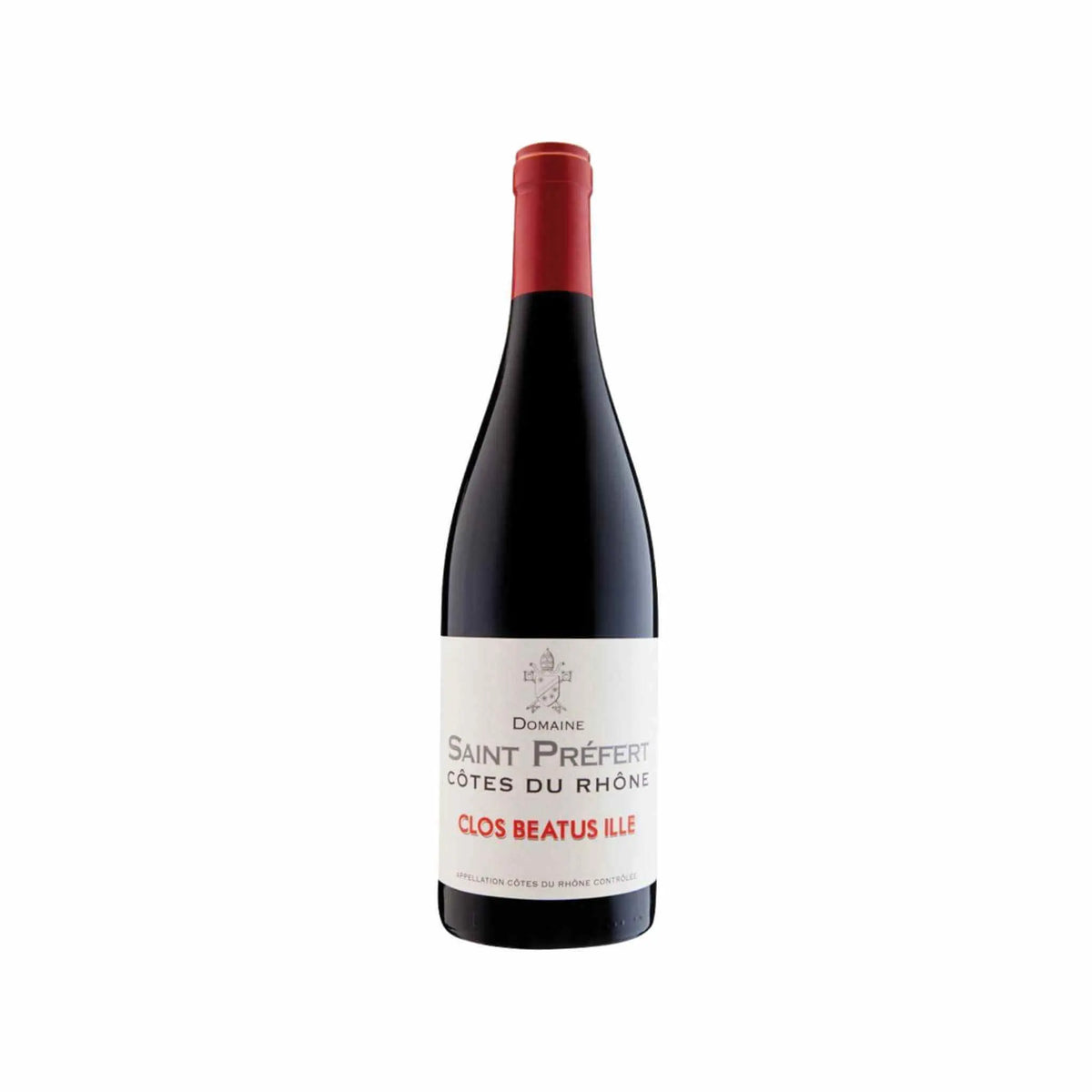 Saint Prefert, 2020 Côtes du Rhône Beatus Ille, Rotwein aus der Region Rhone, Frankreich