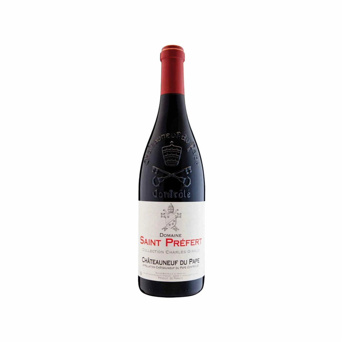 Saint Prefert, 2019 Châteauneuf du Pape Charles Giraud, Rotwein aus der Region Rhone, Frankreich