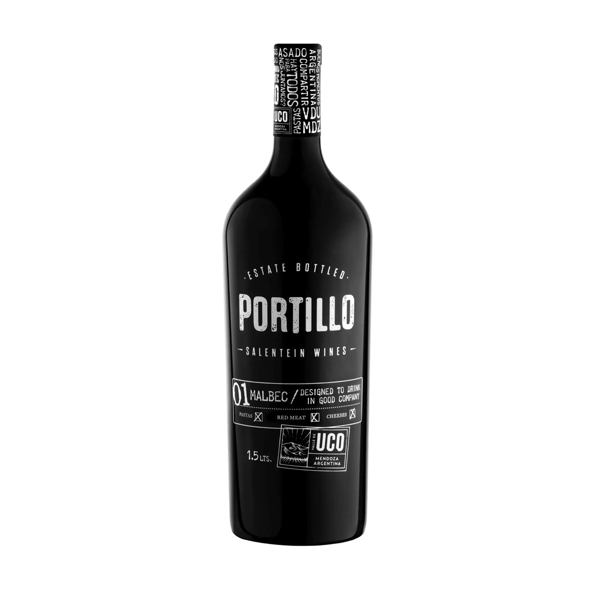 Portillo By Bodegas Salentein-Portillo Malbec Magnum 1.5L, Rotwein aus der Region Mendoza, Argentinien