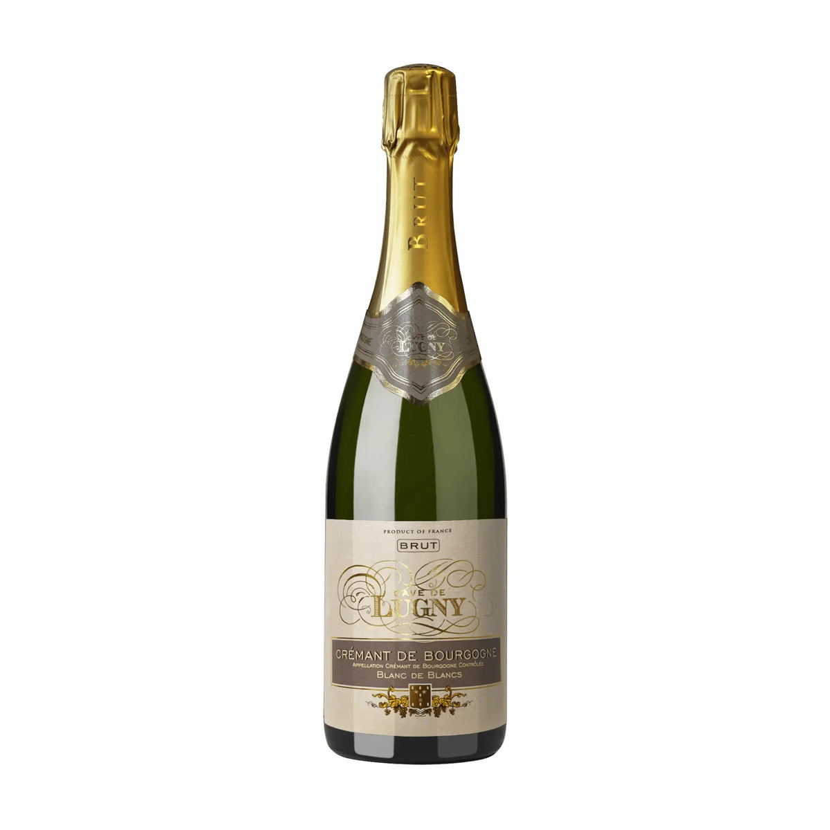 Cave De Lugny-Crémant de Bourgogne Bdb Brut, Weißwein aus der Region Burgund, Frankreich