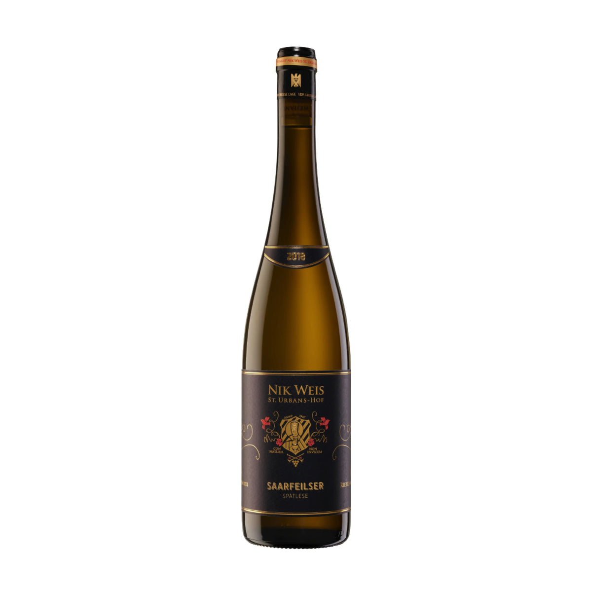 2018 Saarfeilser Spätlese vom Weingut Nik Weis St. Urbans-Hof, Weißwein aus der Region Mosel, Deutschland