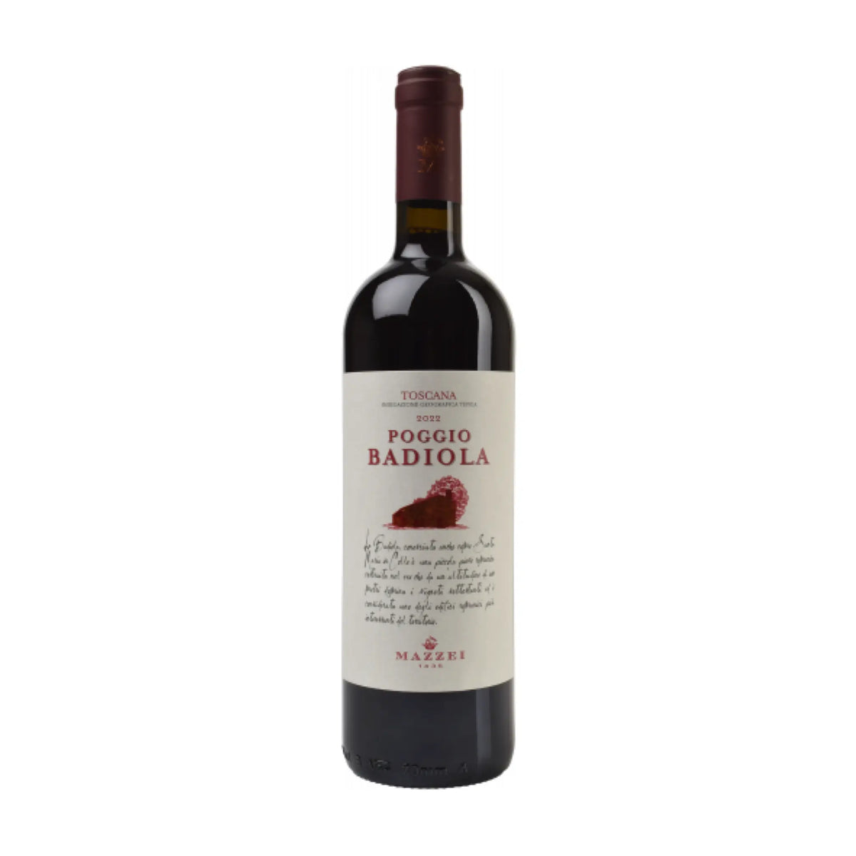 Castello di Fonterutoli-Rotwein-Sangiovese, Merlot, Cabernet Sauvignon-2022 Poggio alla Badiola Toscana IGT-WINECOM