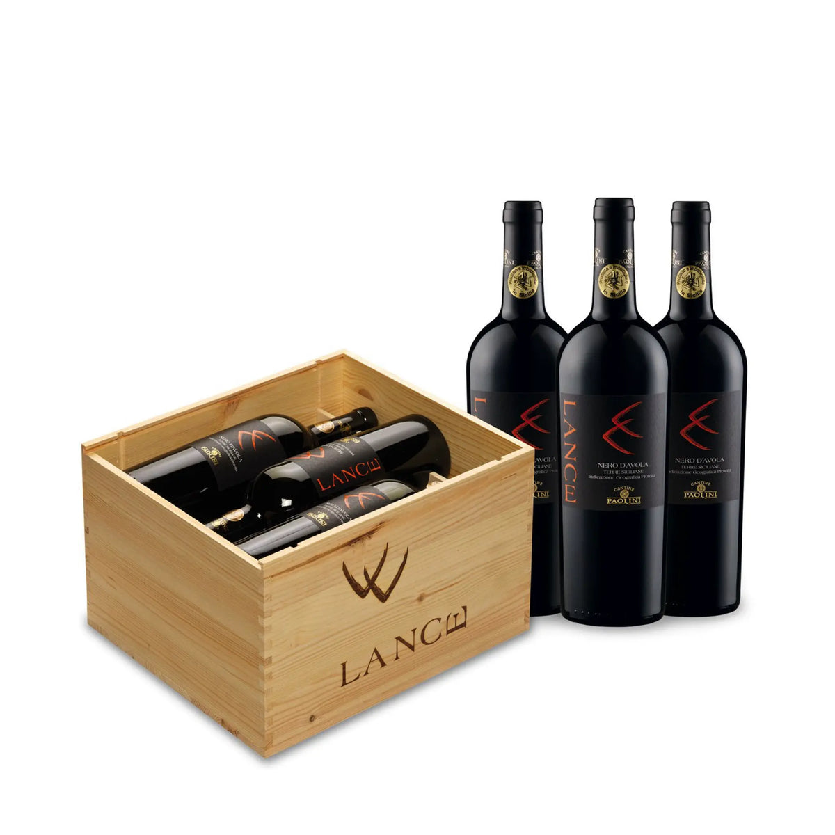 Paolini-Rotwein-Nero d’Avola-Italien-Sizilien-2022 Lance Nero d'Avola Sicilia DOC in 6er HK-WINECOM