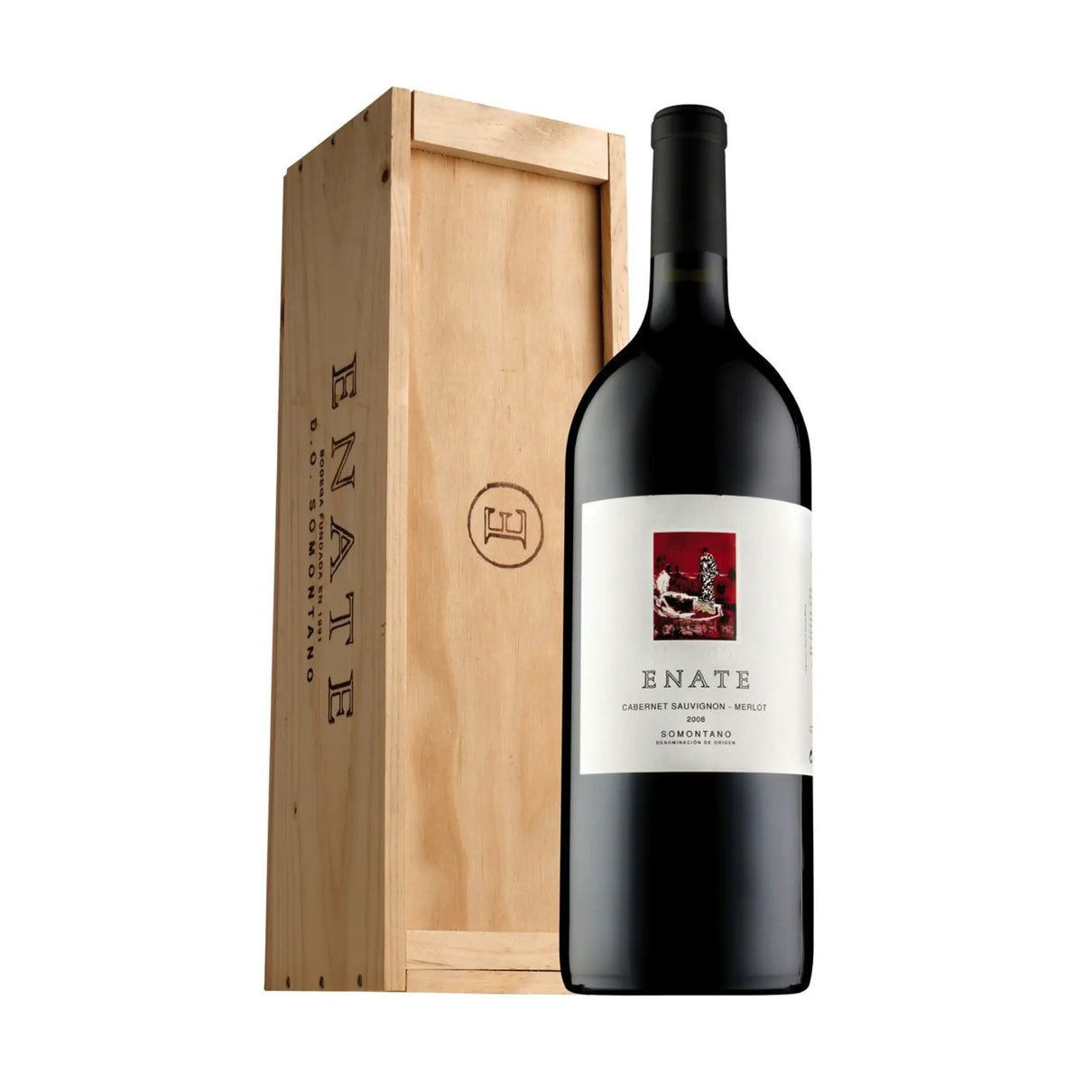 Enate-Rotwein-Cuvée-Spanien-Aragonien-2017 Enate Cabernet-Merlot DO Holzkiste 1.5l-WINECOM